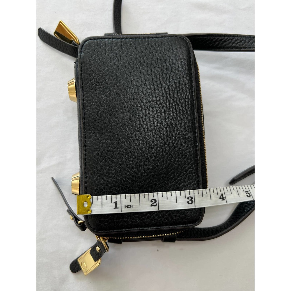 G.I.L.I. Pebbled Leather Mini Crossbody Black - Picture 8 of 9
